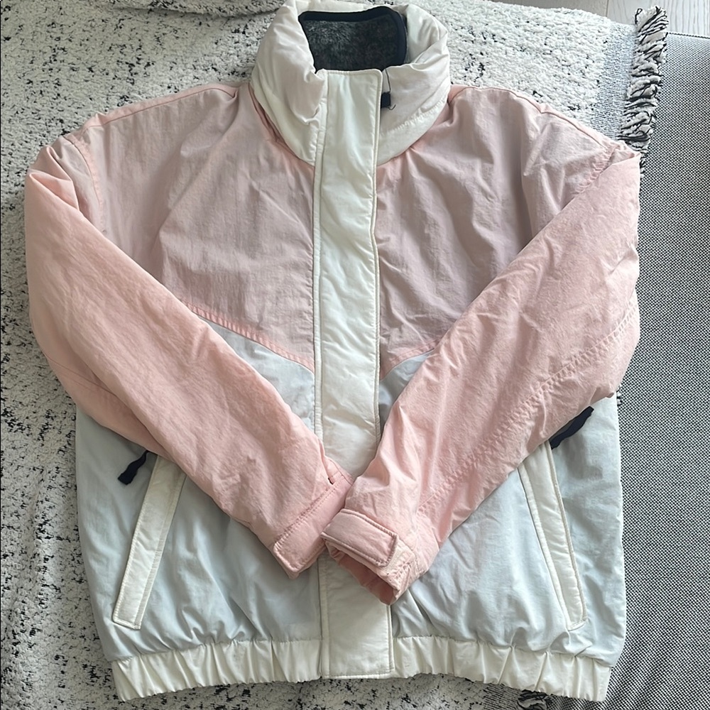 Abercrombie & Fitch Pink and White Ski Jacket